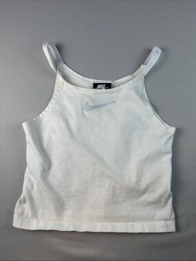 Nike Crop Top Tank Mini White Logo Workout XS